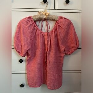 J.Crew Pink Linen Blouse